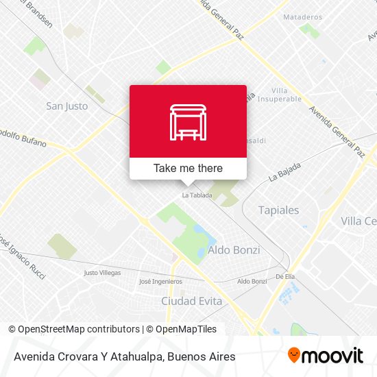 Avenida Crovara Y Atahualpa map