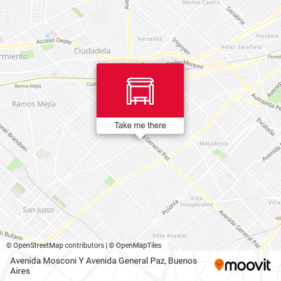 Avenida Mosconi Y Avenida General Paz map
