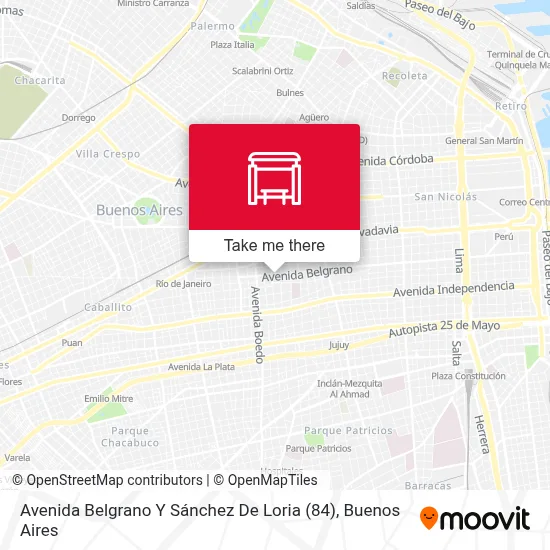 Avenida Belgrano Y Sánchez De Loria (84) map