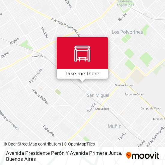 Avenida Presidente Perón Y Avenida Primera Junta map