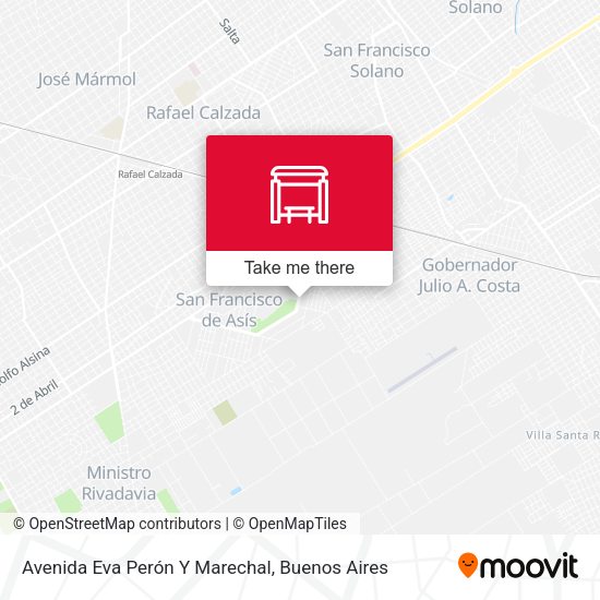 Mapa de Avenida Eva Perón Y Marechal