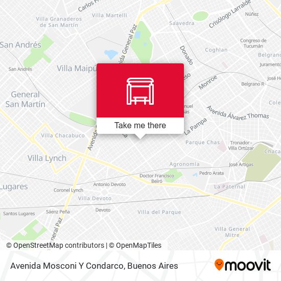 Avenida Mosconi Y Condarco map