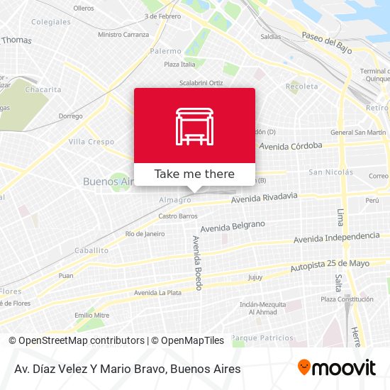 Mapa de Av. Díaz Velez Y Mario Bravo