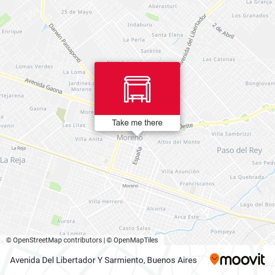 Avenida Del Libertador Y Sarmiento map