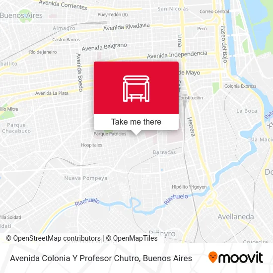 Avenida Colonia Y Profesor Chutro map