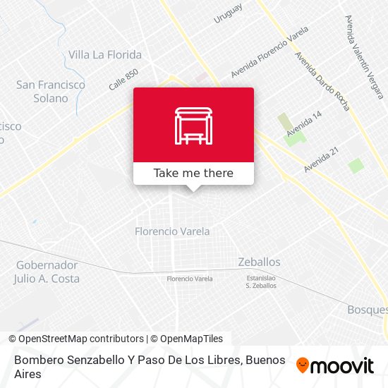 Bombero Senzabello Y Paso De Los Libres map