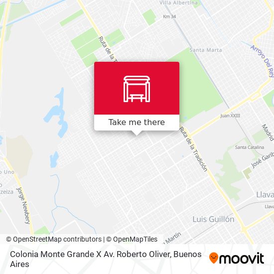 Colonia Monte Grande X Av. Roberto Oliver map