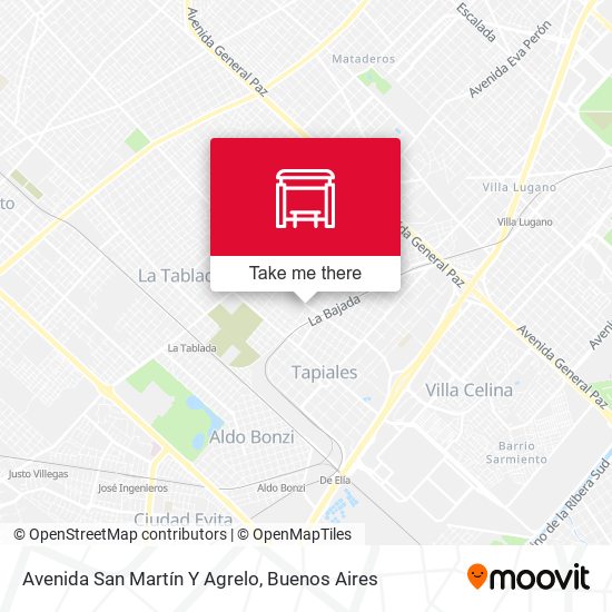 Avenida San Martín Y Agrelo map