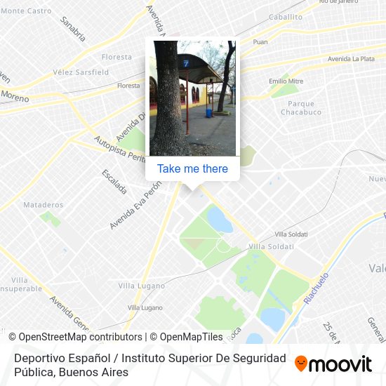 Deportivo Español / Instituto Superior De Seguridad Pública map