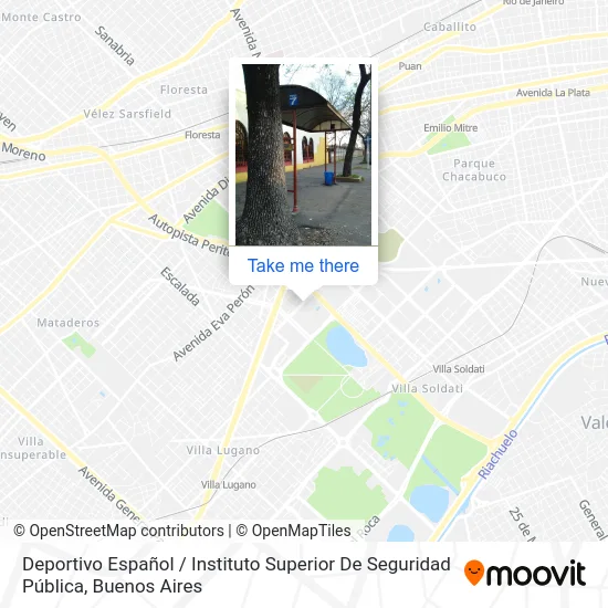 Deportivo Español / Instituto Superior De Seguridad Pública map