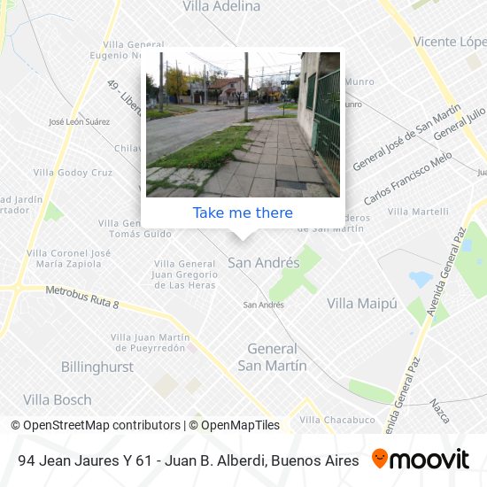 94 Jean Jaures Y 61 - Juan B. Alberdi map