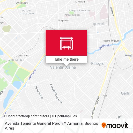Avenida Teniente General Perón Y Armenia map