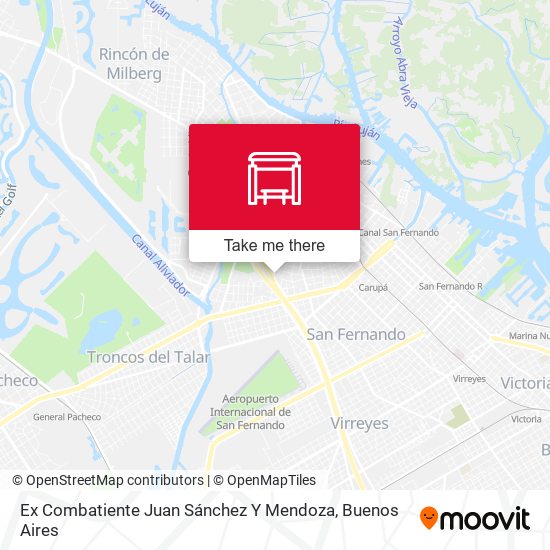 Mapa de Ex Combatiente Juan Sánchez Y Mendoza