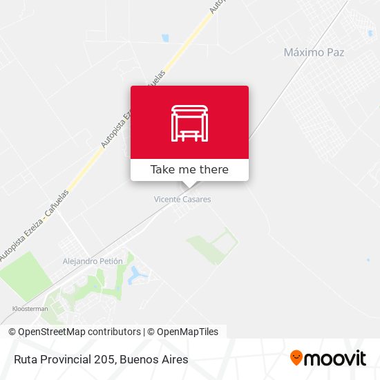 Mapa de Ruta Provincial 205