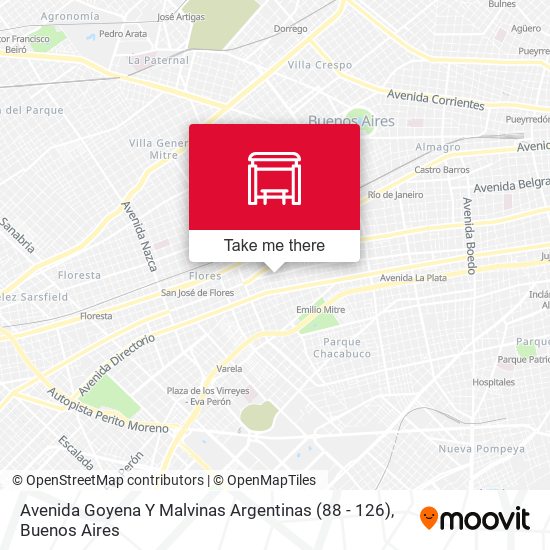Avenida Goyena Y Malvinas Argentinas (88 - 126) map