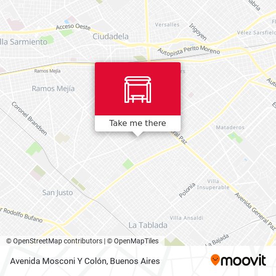 Avenida Mosconi Y Colón map