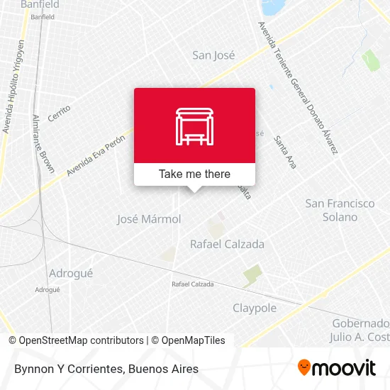 Bynnon Y Corrientes map