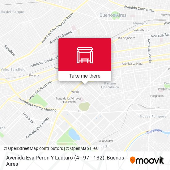 Mapa de Avenida Eva Perón Y Lautaro (4 - 97 - 132)