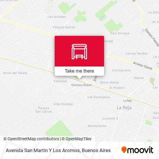 Mapa de Avenida San Martín Y Los Aromos