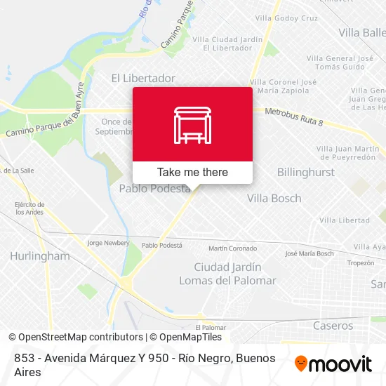 Mapa de 853 - Avenida Márquez Y 950 - Río Negro