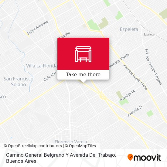 Mapa de Camino General Belgrano Y Avenida Del Trabajo