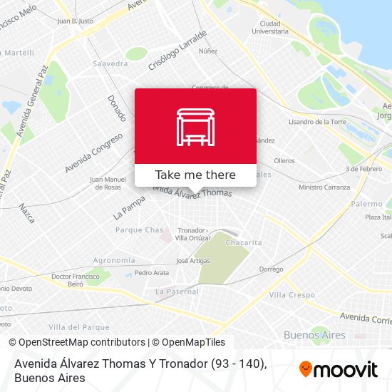 Avenida Álvarez Thomas Y Tronador (93 - 140) map