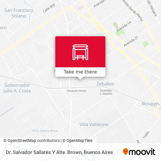 Dr. Salvador Sallarés Y Alte. Brown map