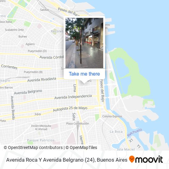 Av. Presidente Julio A. Roca Y Moreno map