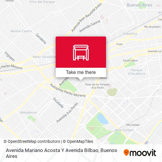 Avenida Mariano Acosta Y Avenida Bilbao map