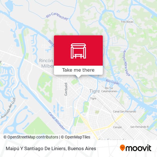 Mapa de Maipú Y Santiago De Liniers