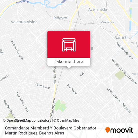 Comandante Mamberti Y Boulevard Gobernador Martín Rodríguez map