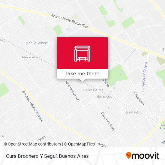 Cura Brochero Y Seguí map