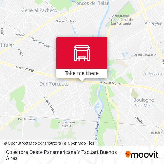 Colectora Oeste Panamericana Y Tacuarí map