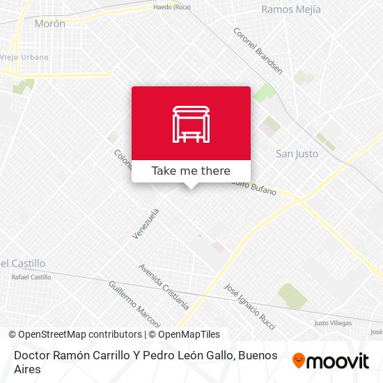 Doctor Ramón Carrillo Y Pedro León Gallo map