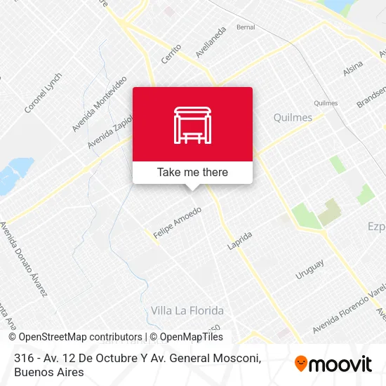 316 - Av. 12 De Octubre Y Av. General Mosconi map