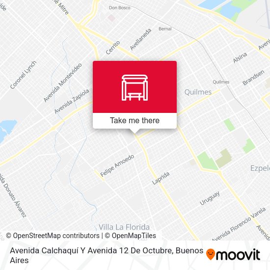 Mapa de Avenida Calchaquí Y Avenida 12 De Octubre