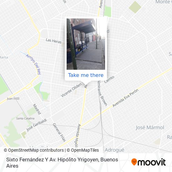 Sixto Fernández Y Av. Hipólito Yrigoyen map