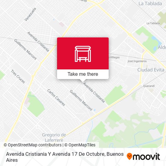 Mapa de Avenida Cristianía Y Avenida 17 De Octubre