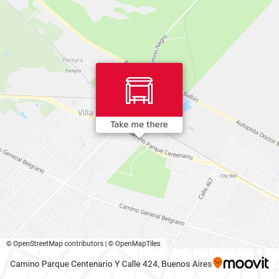 Mapa de Camino Parque Centenario Y Calle 424