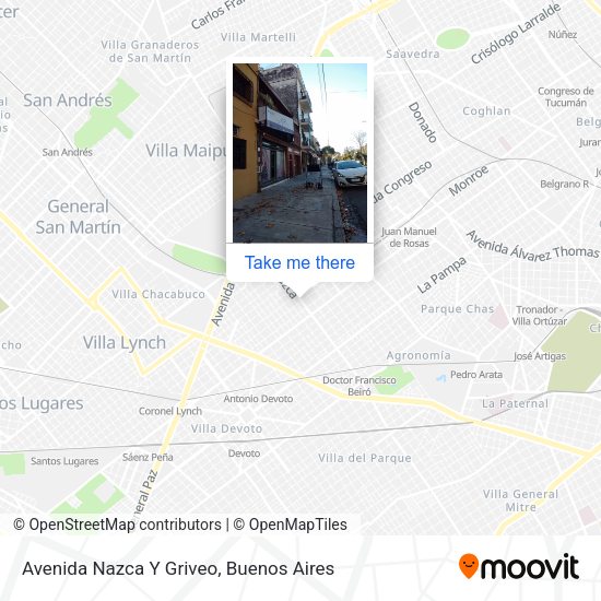 Mapa de Avenida Nazca Y Griveo