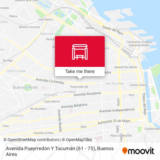 Avenida Pueyrredón Y Tucumán (61 - 75) map