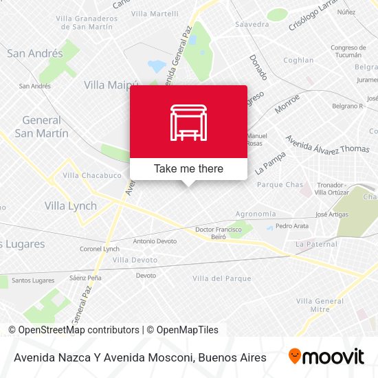 Mapa de Avenida Nazca Y Avenida Mosconi