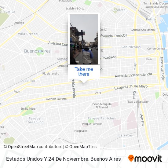 Estados Unidos Y 24 De Noviembre map