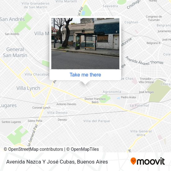 Avenida Nazca Y José Cubas map