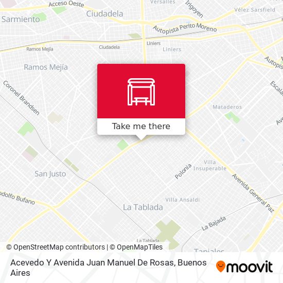 Acevedo Y Avenida Juan Manuel De Rosas map
