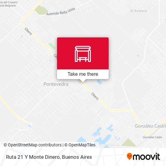 Mapa de Ruta 21 Y Monte Dinero