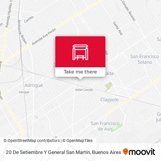 20 De Setiembre Y General San Martín map