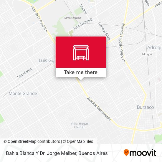 Mapa de Bahia Blanca Y Dr. Jorge Melber