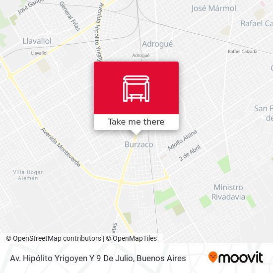 Av. Hipólito Yrigoyen Y 9 De Julio map