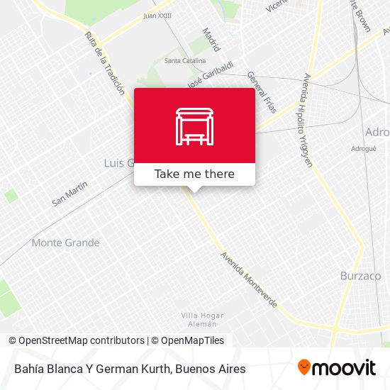 Mapa de Bahía Blanca Y German Kurth